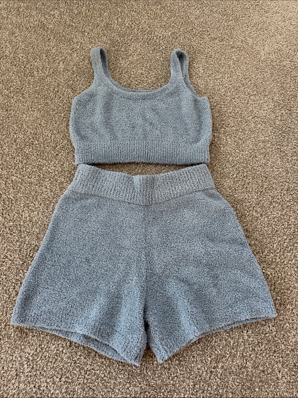 stars above Heather Gray Plush Tank & Short Lounge Set